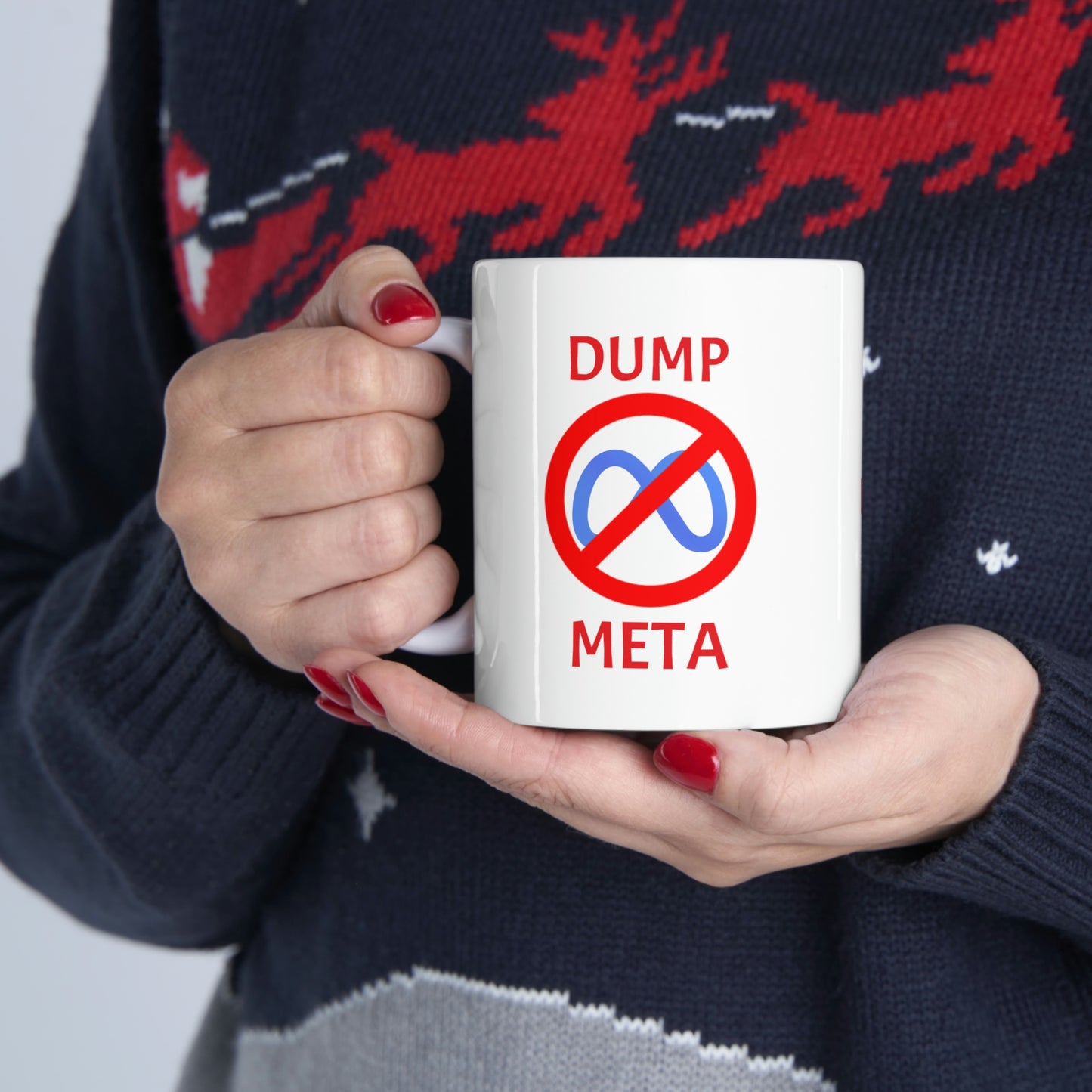 Dump Meta: The Bold Statement Ceramic 11oz Mug for Free Speech Advocates