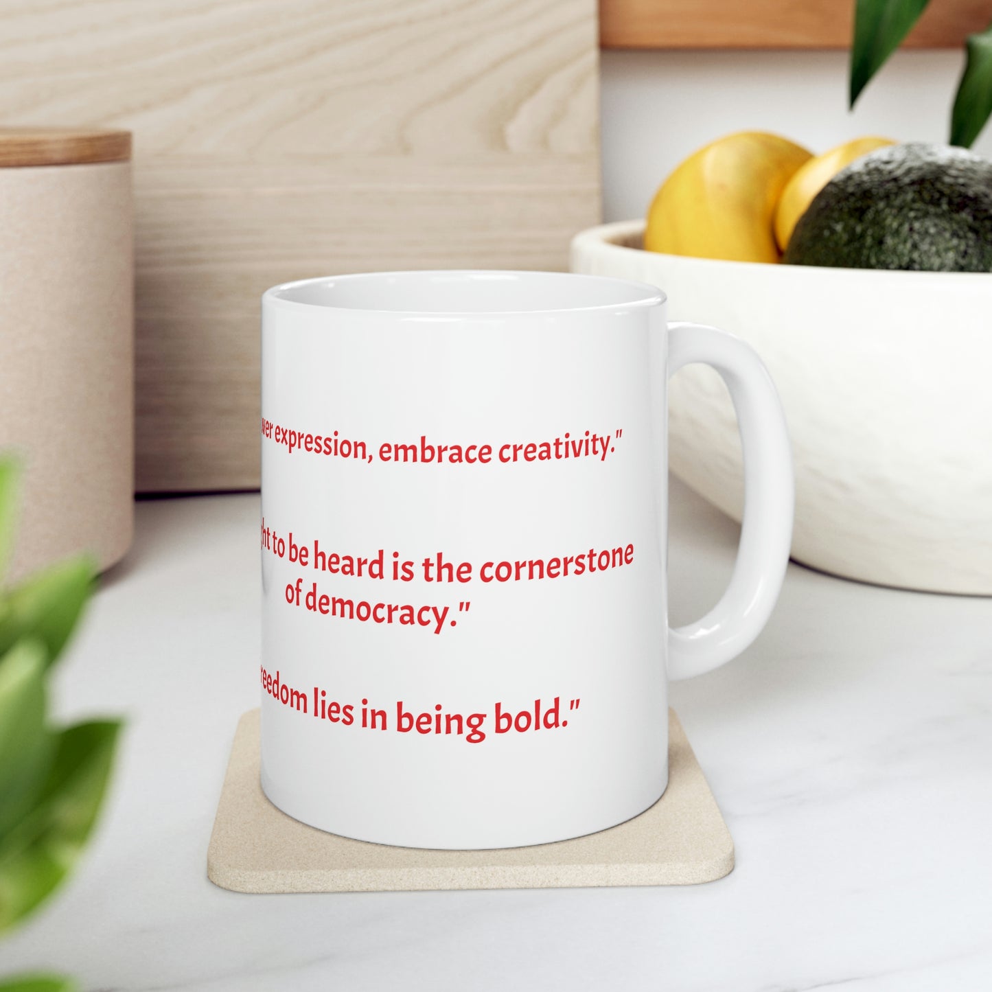 #FreeSpeechTikTok White Coffee Mug: Advocate TikTok Freedom with Every Sip