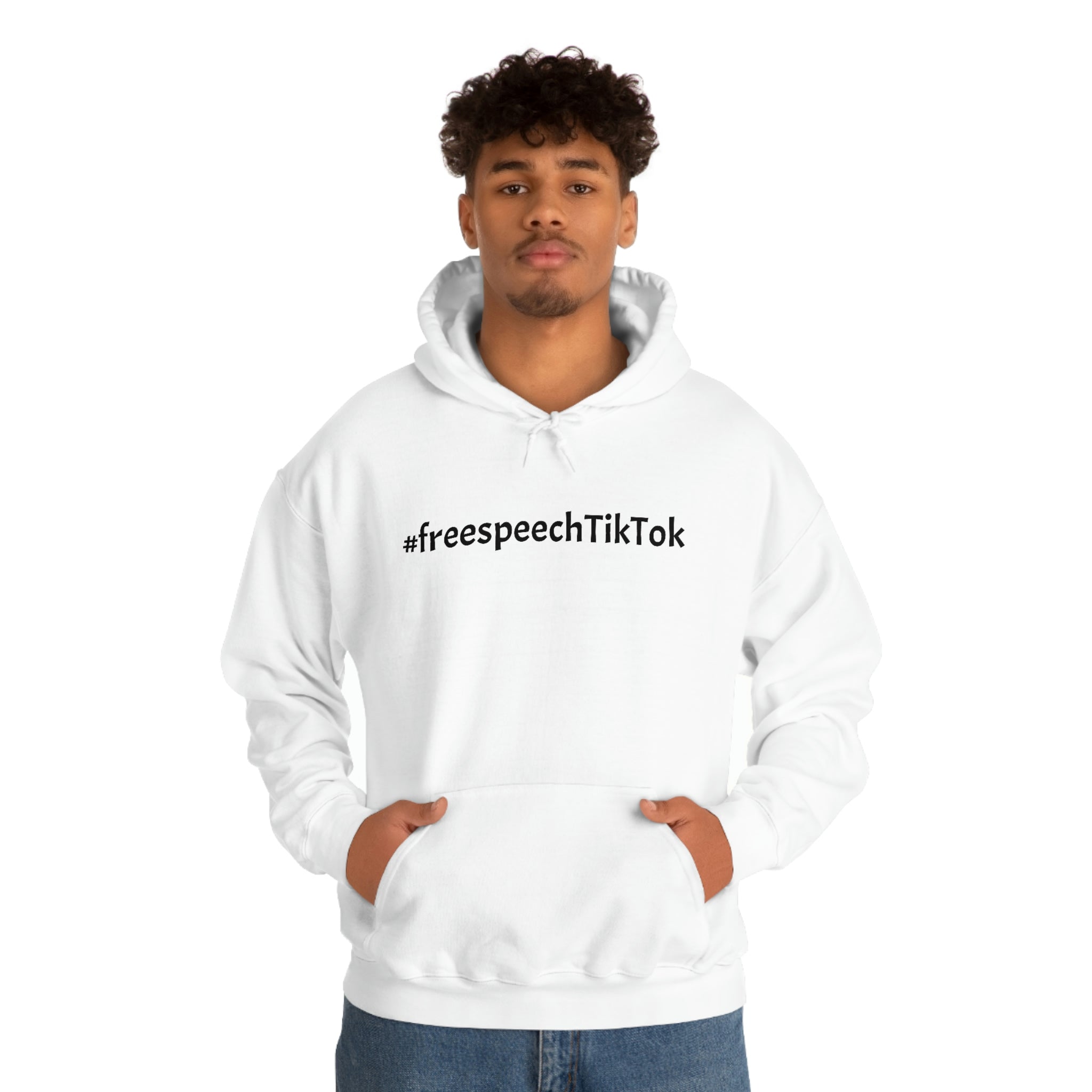 FreeSpeechTikTok Red Hoodie Boldly Support TikTok Freedom