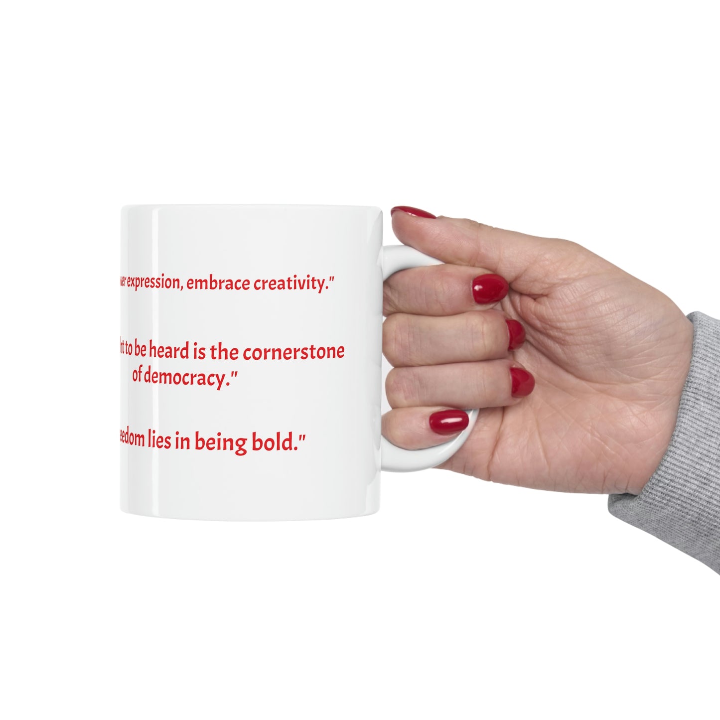 #FreeSpeechTikTok White Coffee Mug: Advocate TikTok Freedom with Every Sip