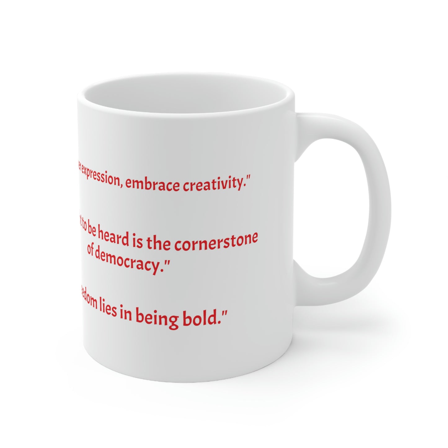 #FreeSpeechTikTok White Coffee Mug: Advocate TikTok Freedom with Every Sip