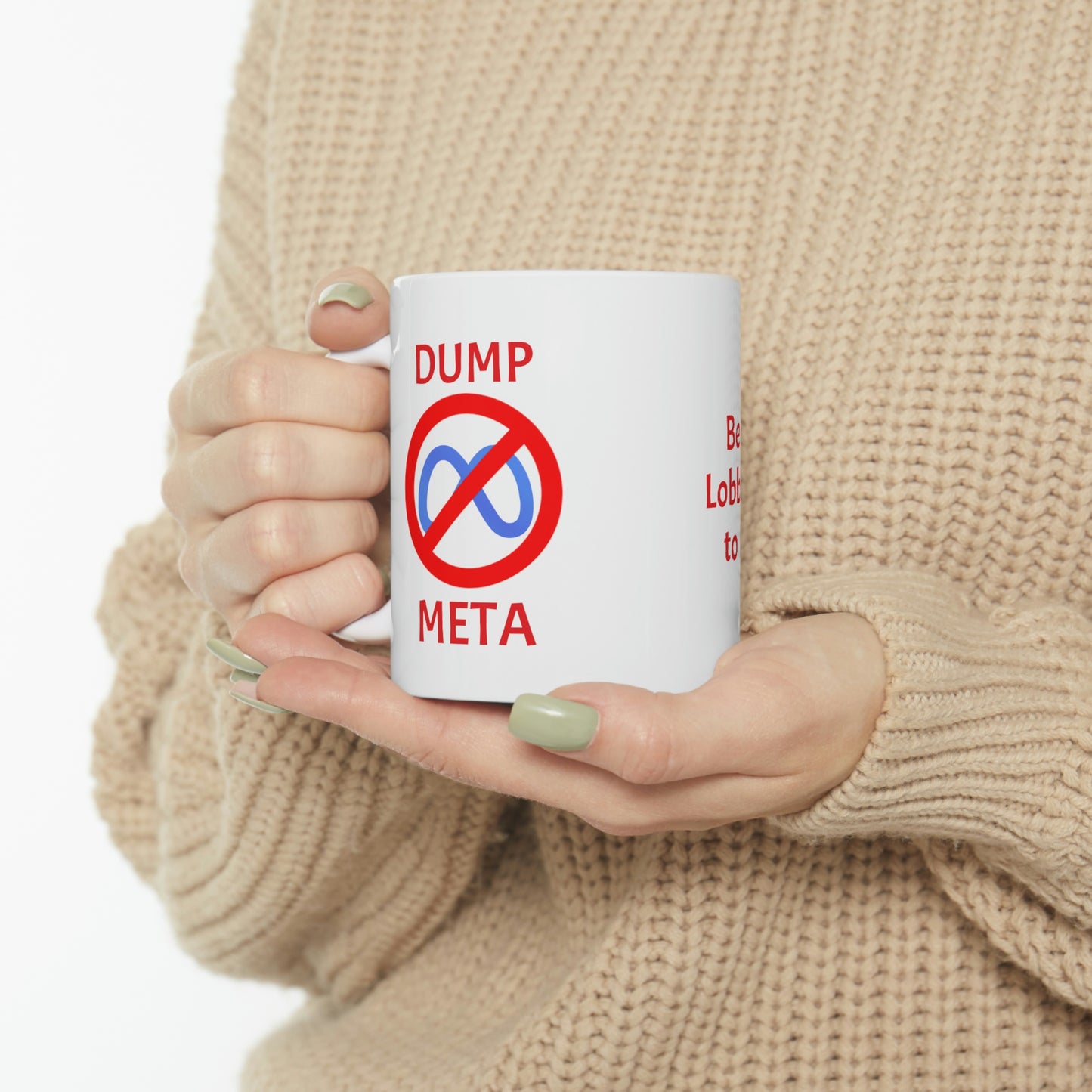 Dump Meta: The Bold Statement Ceramic 11oz Mug for Free Speech Advocates