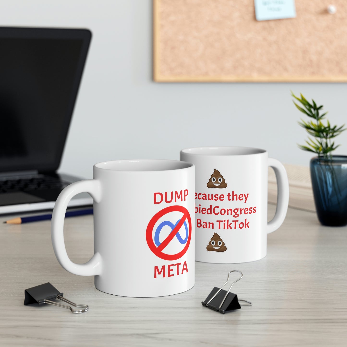 Dump Meta: The Bold Statement Ceramic 11oz Mug for Free Speech Advocates