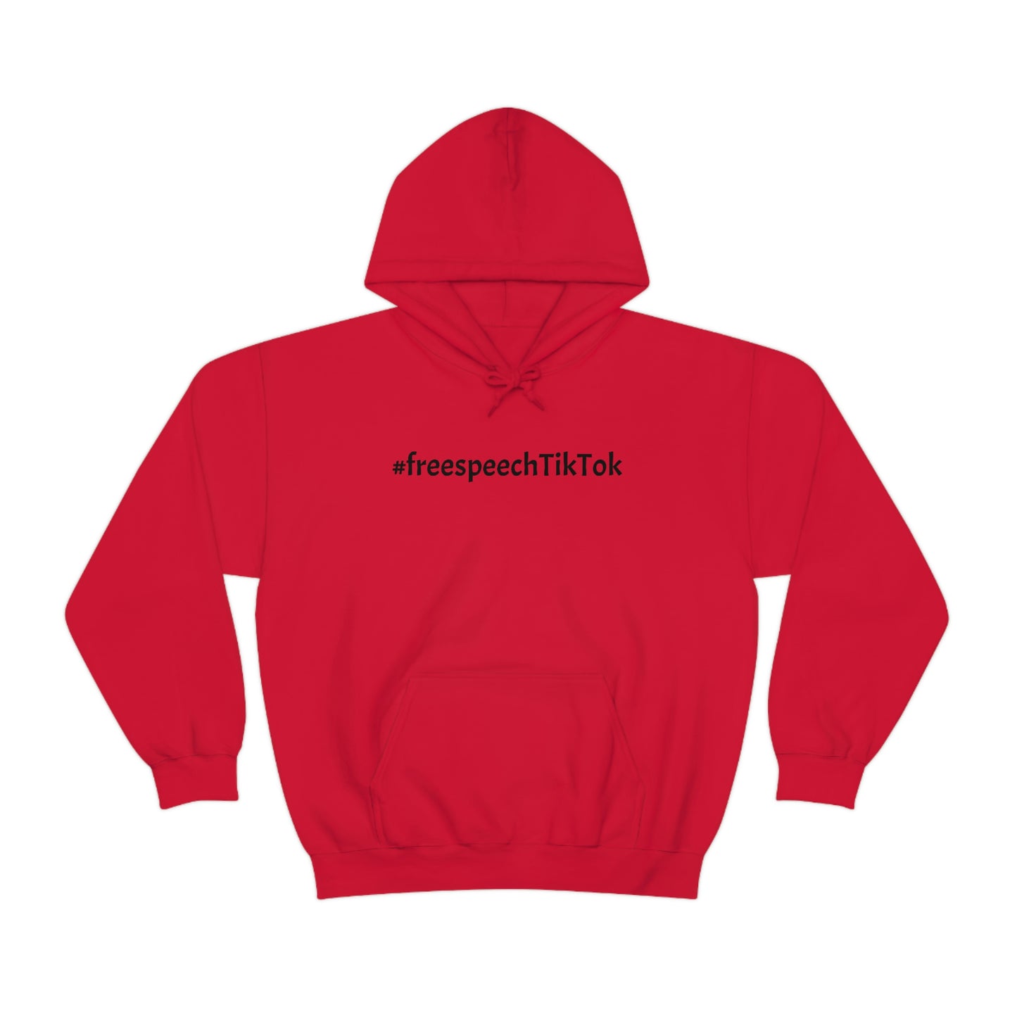 #FreeSpeechTikTok Red Hoodie: Boldly Support TikTok Freedom