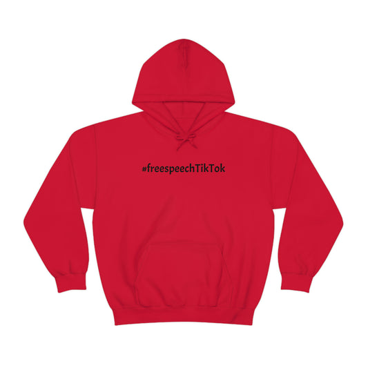 #FreeSpeechTikTok Red Hoodie: Boldly Support TikTok Freedom