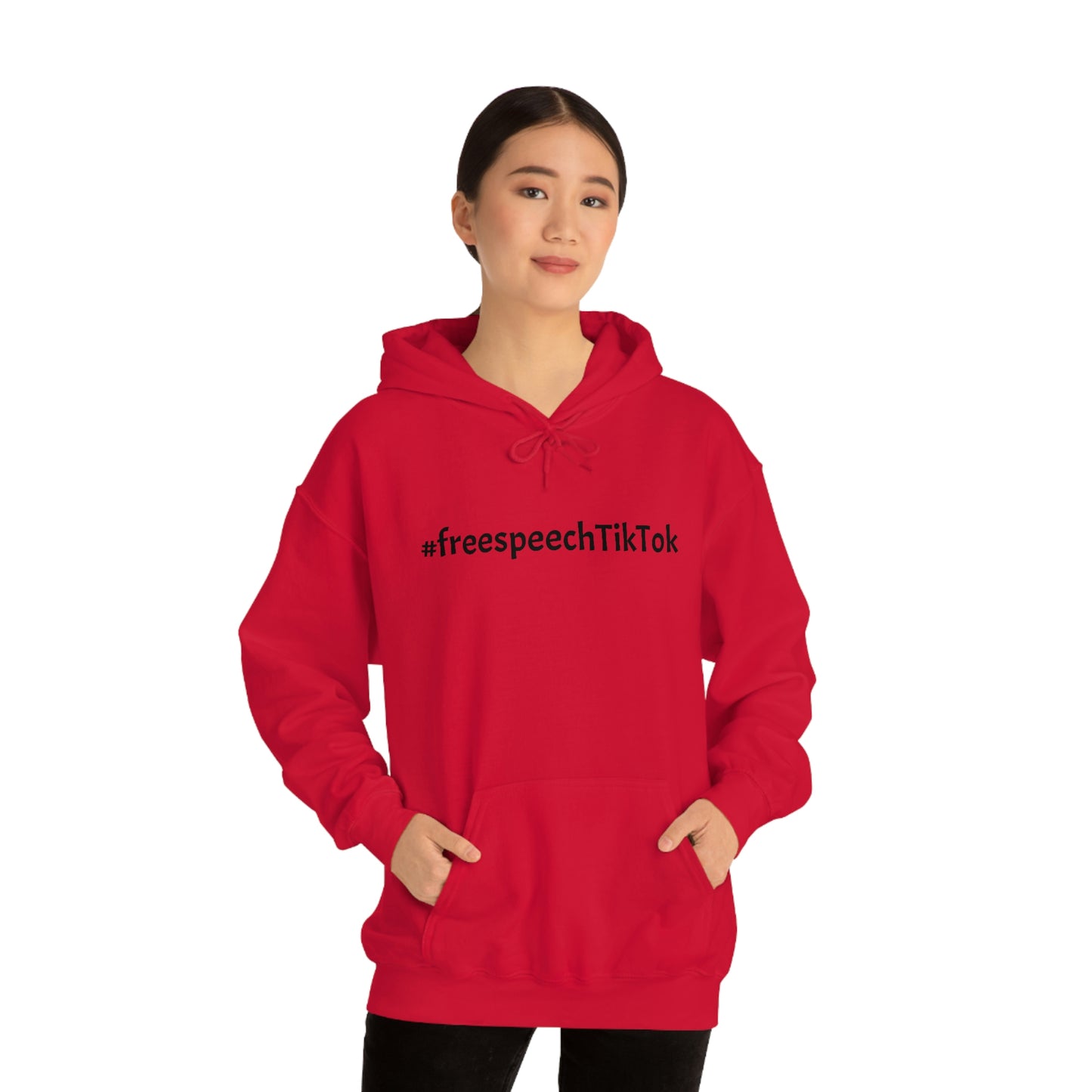 #FreeSpeechTikTok Red Hoodie: Boldly Support TikTok Freedom